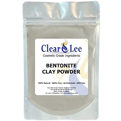 ClearLee Cosmetic Grade Clay Powders Variety Pack - Kaolin, Bentonite, Dead Sea, Moroccan, Rhassoul Clay - 5 Pack - 100% Pure Natural Powder - Great
