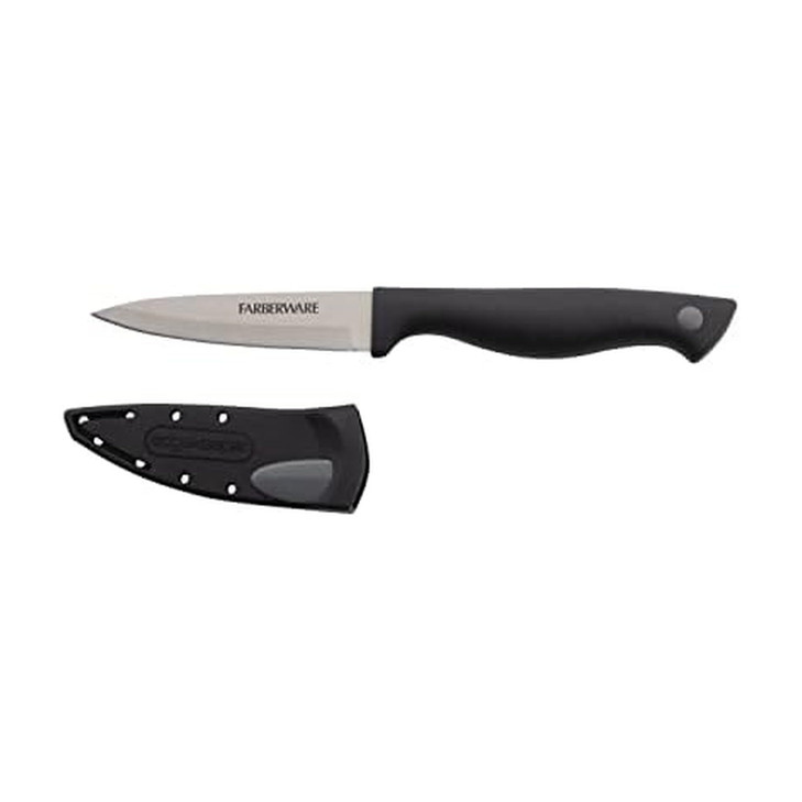 Farberware Edgekeeper 35Inch Paring Knife with SelfSharpening Blade Cover High CarbonStainless Steel Kitchen Knife with