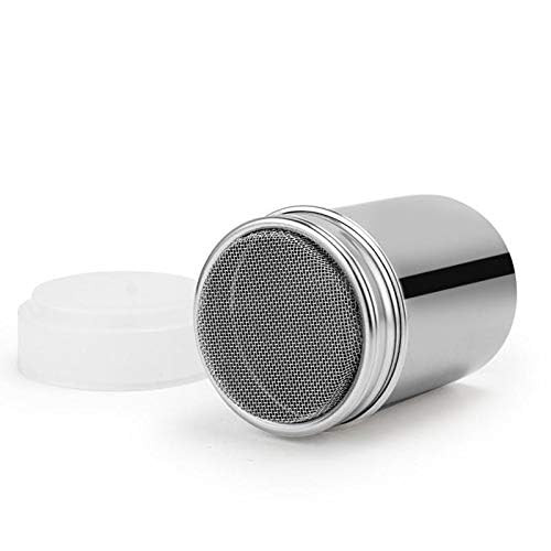 Stainless Steel Chocolate Shaker Icing Sugar Powder Cocoa Flour Coffee Sifter Cooking Tools Lid Chocolate Shaker Cocoa F