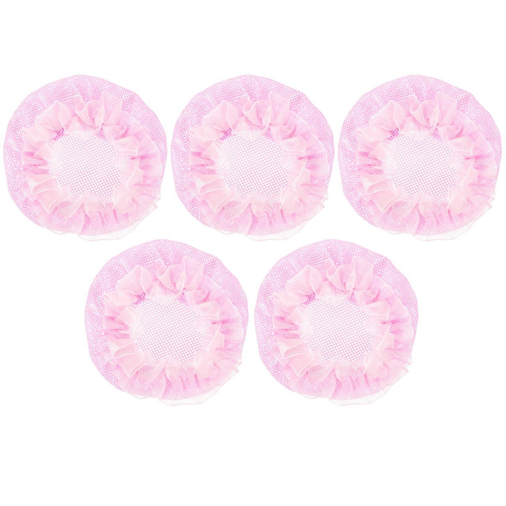 Lurrose Invisible Hair Net - 5pcs Elastic Hair Bun Cover Mesh Net for Ballet Dance & Skating