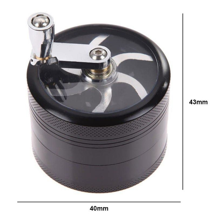 15 Inche Hand Seasoning Spice Cracker Crusher Grinder with HandleBlack