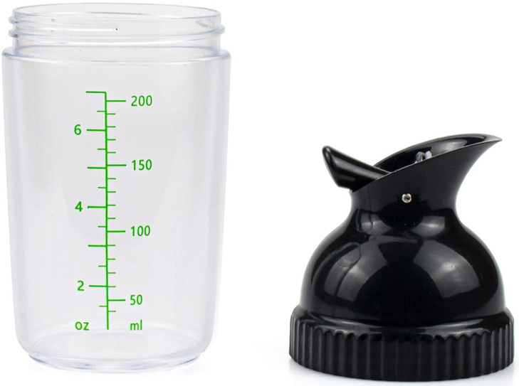 Nicunom 3 Pack Salad Dressing Shaker Container 7 Oz Salad Dressing Mixer Bottle Mixer Dispenser Dripless Pour Soft Grip
