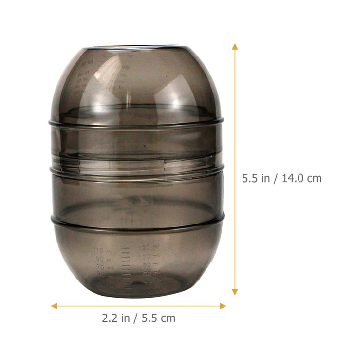 KALLORY Hair Dye Color Cup with Double Measuring Scale - Hair Color Mixing Bowl for Precise Salon and Home Use - Dye Shaker Mixer for Even Blending