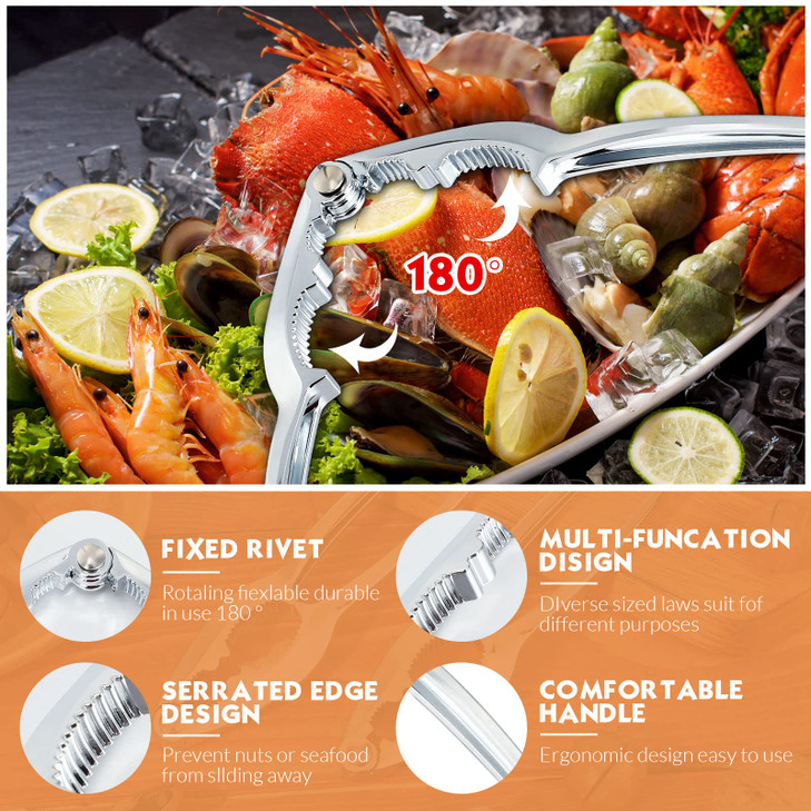 Zhehao 30 Pack Nut Crackers Tool Bulk Crab Crackers and Tools Heavy Duty Crab Leg Claw Crackers Opener Tool for Nuts She