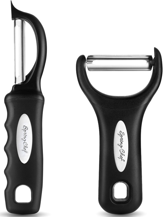 Spring Chef Swivel Vegetable Peeler Y Potato Peeler for Kitchen with Soft Grip Handles and Ultra Sharp Stainless Steel B