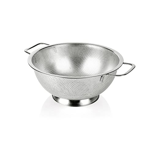 Gulex Colander Stainless Steel 3Quart Strainer for Kitchen Food Dishwasher Safe