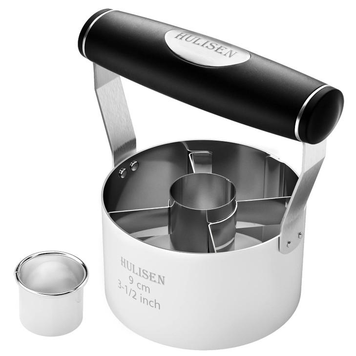 HULISEN Donut Cutter 35 inch Stainless Steel Doughnut Cutter with Soft Grip Handle and Small Biscuit Cutter Professional