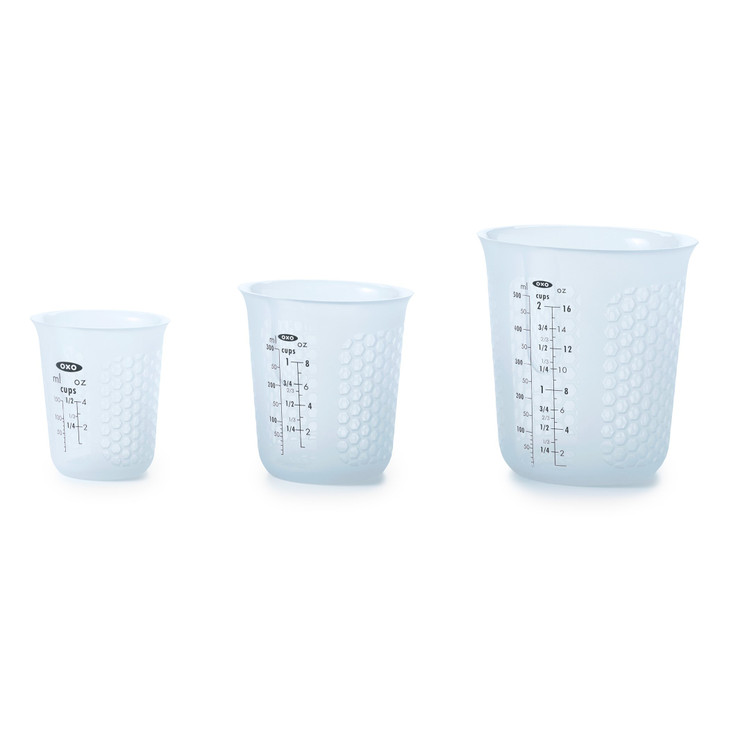 OXO Good Grips 3 Piece Squeeze Pour Silicone Measuring Cup Set