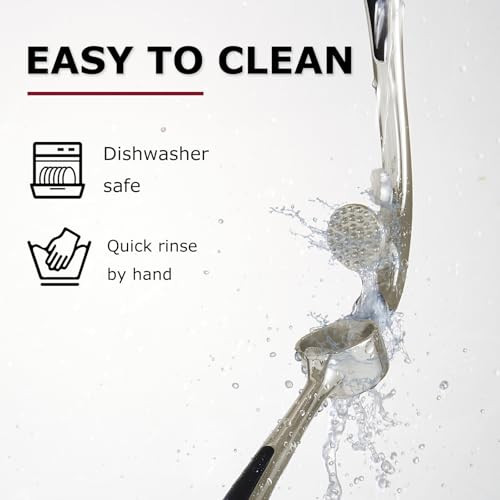 Kitessensu High Effective Garlic Press With Studs Heavy Duty Garlic Mincer Easy to Squeeze and Clean Rust Proof Dishwash