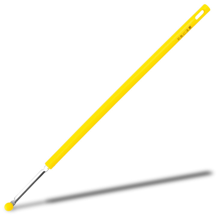 Seki Japan Egg Mix Stick Egg Yolk and White Strring Stainless Steel Blade Chalaza Removal Parts with Safety Cover Yellow
