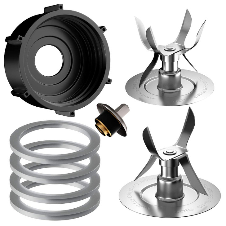 8 Pieces Replacement Part Ice Blades 4961 4980 Jar Bottom Cap 4902 Rubber Gaskets and Coupling Stud Slinger Pin Kit Comp