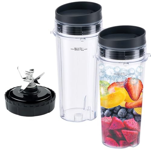 Replacement Parts for Nutri Ninja 6Fin Blender Male Blade and cups Set for Blender BL660 BL770 BL780 BL740 etc 5pack