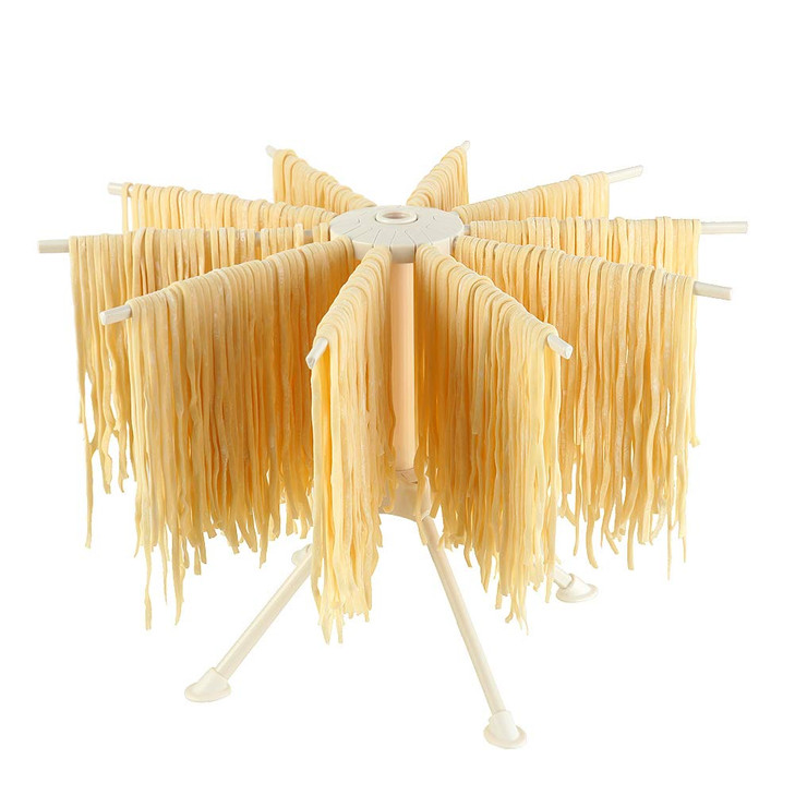 Ourokhome Collapsible Pasta Drying Rack Plastic Foldable Homemade Fresh Spaghetti Stand Dryer Noodle Hanger for Kitchen