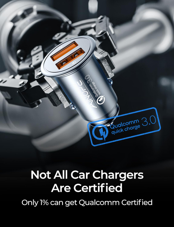 Super Fast Car Charger USB Fast Charge AINOPE Android Car Charger Adapter 45W All Metal Lighter USB Charger Quick Charge for iPhone 16/15/14/13/12/11