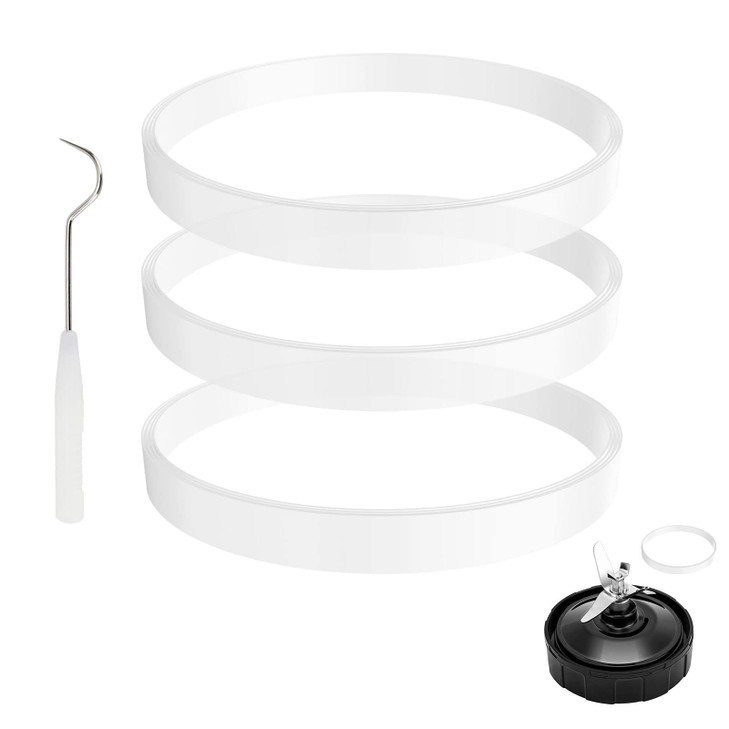3 Pack Rubber Gaskets Replacement Seal White Ring for Nutri Ninja Blender Replacement for Ninja AutoiQ Pro Extractor CT6