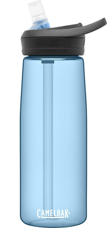 CamelBak Eddy Bite Valve Straw Tritan Renew Water Bottle True Blue 25oz