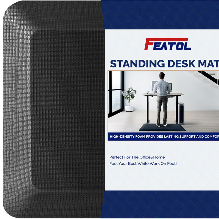 FEATOL Anti Fatigue Mat for Standing 910 Extra Thick Ergonomic Standing Desk Mat Comfort Durable Memory Foam Standing Ma