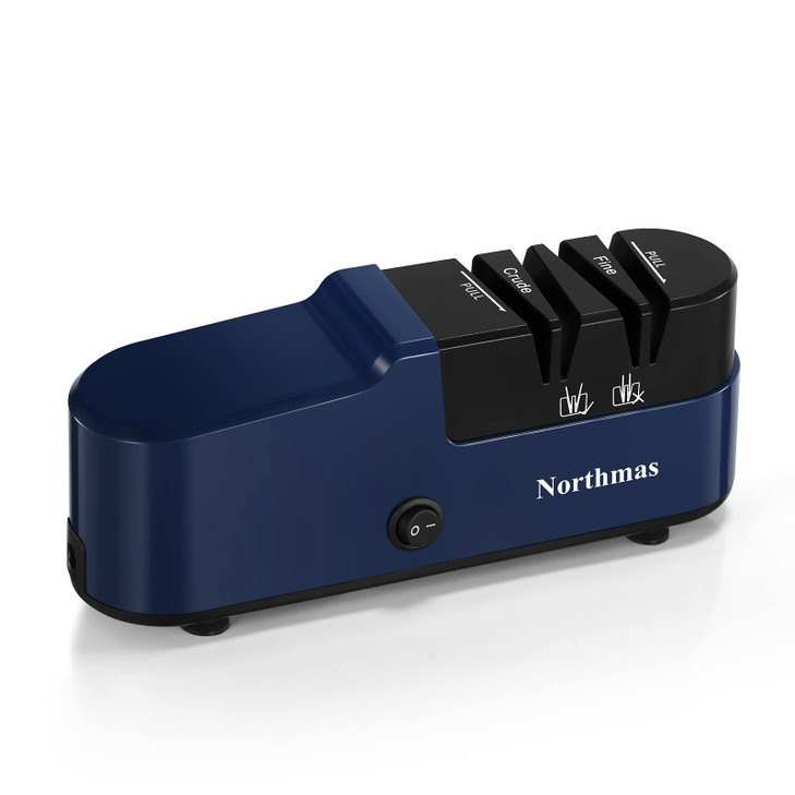 Northmas Knife Sharpener Professional Electric Knife Sharpener for Home Use 2 Stages for Quick Sharpening Polishing 100V