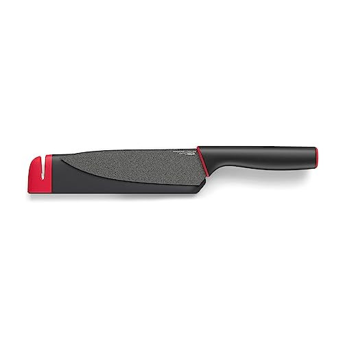 Joseph Joseph Slice Sharpen 6 Chefs Knive and 35 Paring Knife with Sharpening Protective Sheaths Black