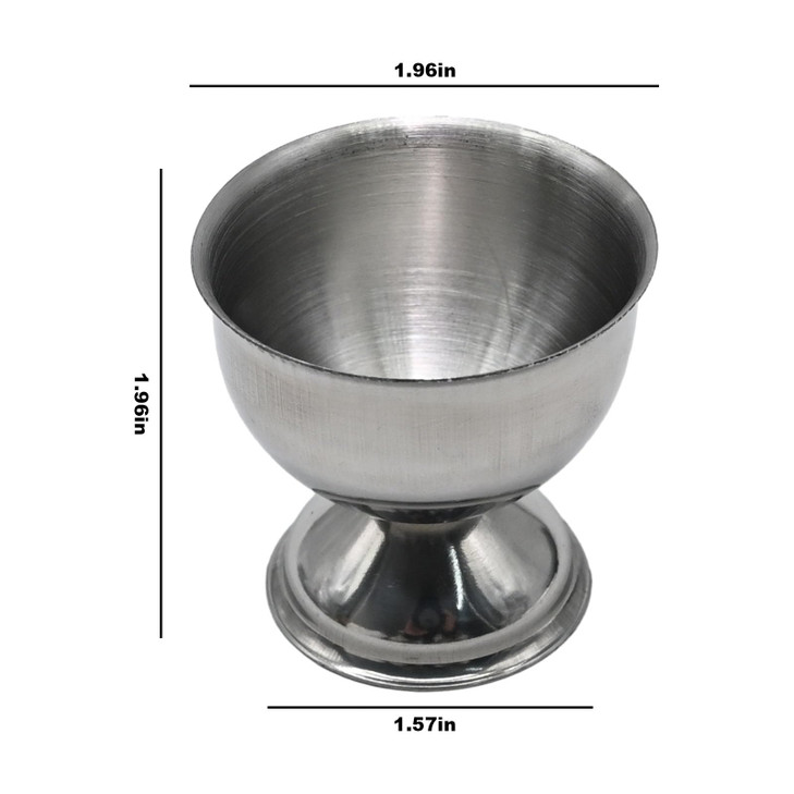 Saihisday 4Packs Stainless Steel Egg Cups Soft Boiled Hard Boiled Egg Tray Metal Single Egg Holder Kitchen Gadgets Tools