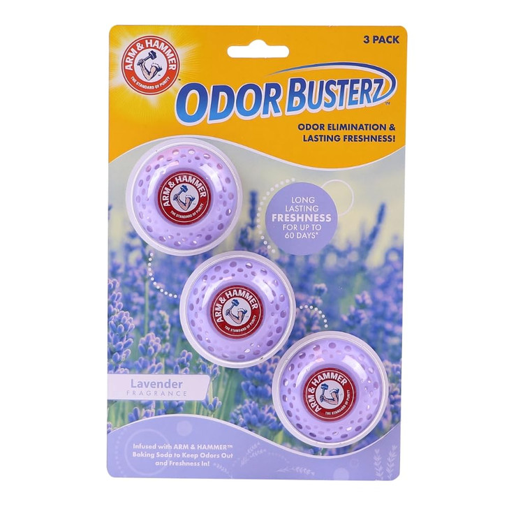 Arm Hammer Odor Busterz Lavender Deodorizing Balls Air Freshener and Odor Eliminator LongLasting Freshness for Home Bath