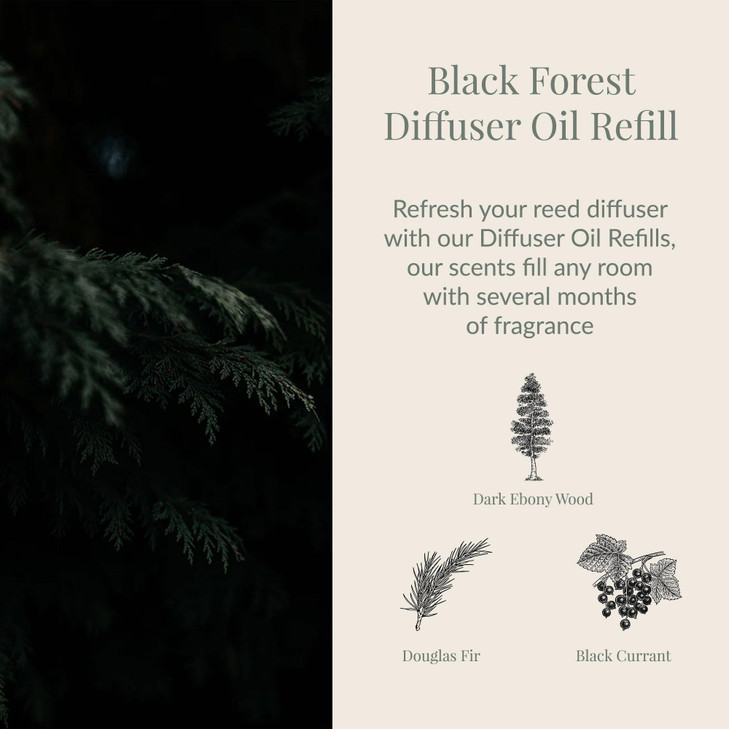 Archipelago Botanicals Black Forest Reed Diffuser Oil Refill Home Fragrance Oil for Diffuser LongLasting Natural Home Fr