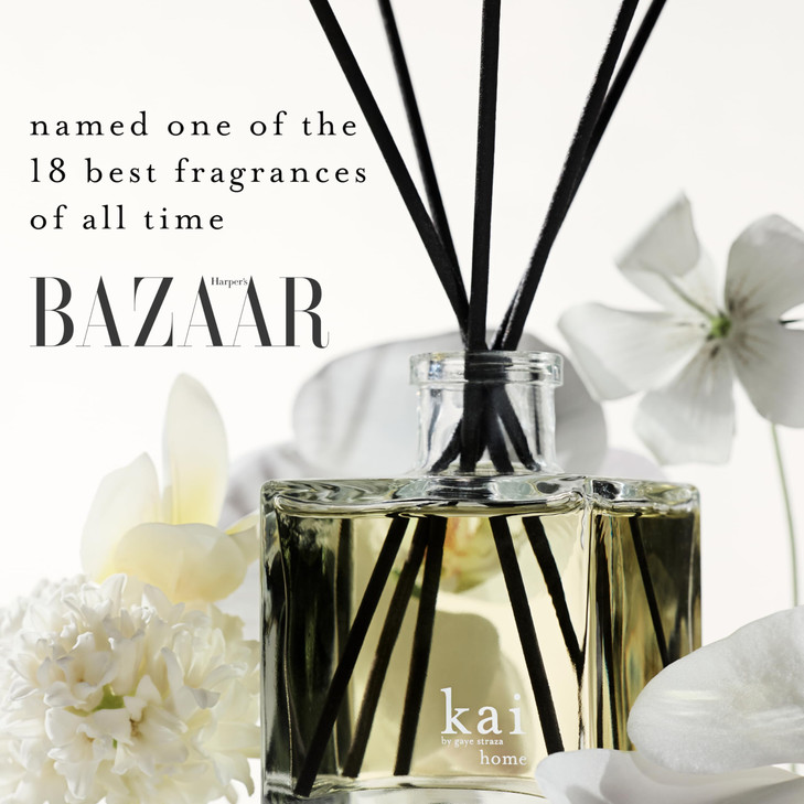 kai reed diffuser a fresh beautiful light gardenia scent wrapped in white exotics 675 fl oz long lasting serene vegan cl