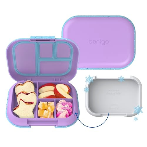 Bentgo Chill Kids LeakProof Lunch Box 4Compartment Bento Box with BuiltIn Ice Pack 33 Cup Capacity PFAS BPAFree Microwav