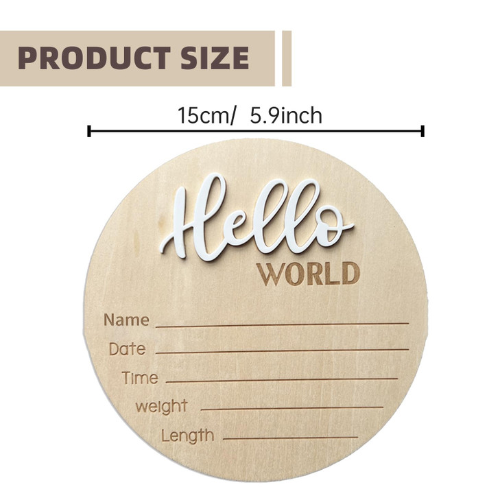 Baby Announcement Sign 59 Inch Wooden Hello World Newborn Sign Birth Announcement Signs Hello World Nursery Decor Sign P