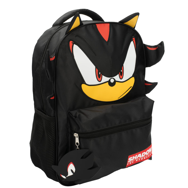 AI ACCESSORY INNOVATIONS Sonic The Hedgehog Backpack for Boys Girls Shadow 16 Inch Schoolbag with 3D Features Durable Sc