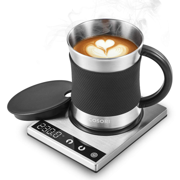 COSORI Coffee Mug Warmer Mug Set for Desk Cup Heater Office Christmas Gifts 1F Precise Temperature Control Touch Tech LC