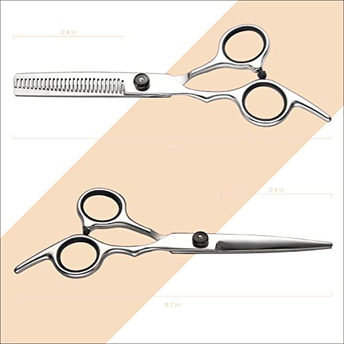 Fcysy Hair Cutting Scissors Set, Barber Scissors Thinning Shears, Professional Salon Haircutting Tools