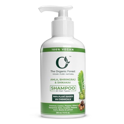 Vegan Amla Natural Shampoo with Shikakai & Bhringraj Oil | Anti Hair Loss Shampoo fights with dandruff and reduce Scalp Irritation & Lice | Paraben &