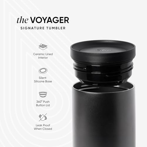 Simple Modern Travel Coffee Mug Tumbler with 360 Lid CeramicLined Insulated Stainless Steel Cold Brew Iced Coffee Cup Gi