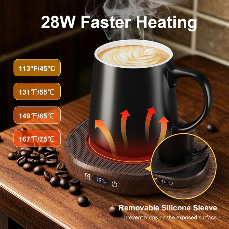 Coffee Mug Warmer Mug Set for desk Smart Auto Shut Off Electric Cup Warmer for Office Home 4Temperature Setting Coffee H
