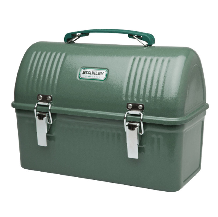 STANLEY Classic Lunch Box 10 qt Vintage Metal Lunchbox Durable Meal Container with Handle and Latch Stores Food Drinks T