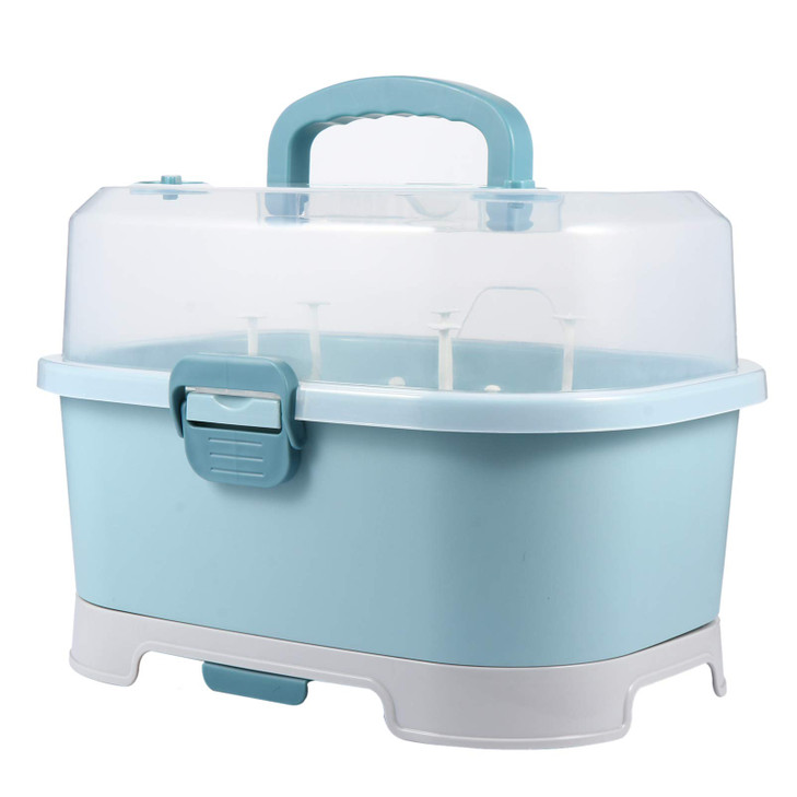 Toyvian Baby Bottle Dryer Portable Drying Rack Storage Box Organizer Case Portable Feeding Tool Kitchen Cabinet for Home