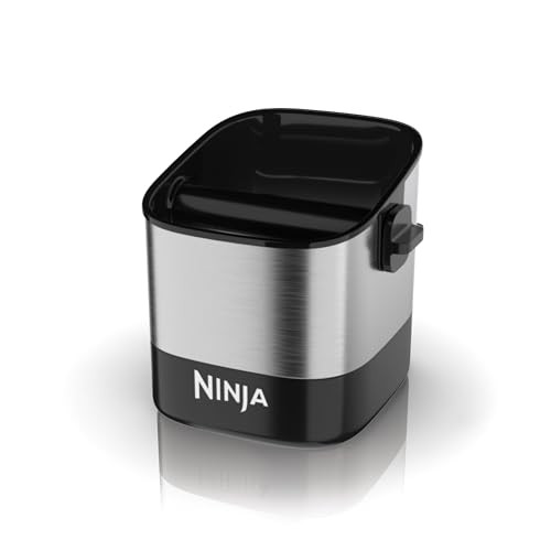 Ninja Luxe Caf Knock Box Accessories for Espresso Machine Easy MessFree Puck Disposal Coffee Espresso Grounds Nonslip Ba