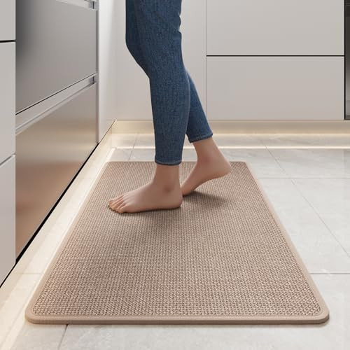 YDKGL Kitchen Rugs and Mats Non Slip Washable Absorbent Runner Rugs for Kitchen Front of Sink Kitchen Mats for FloorEasy