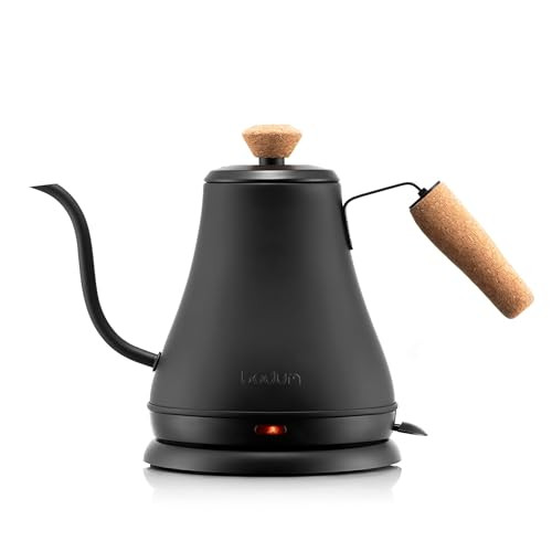 Bodum 27oz Bistro Gooseneck Electric Water Kettle Pour Over Coffee Tea Stainless Steel Matte Black