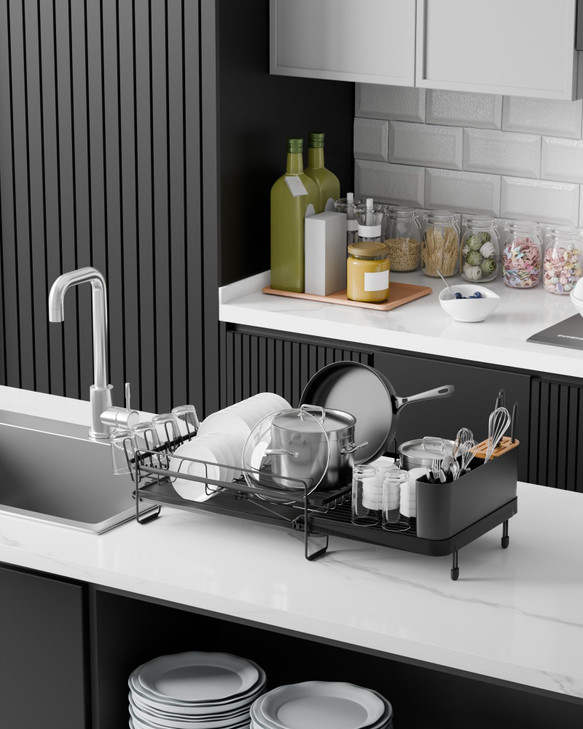 Kitsure Large Dish Drying Rack Extendable Dish Rack Multifunctional Dish Rack for Kitchen Counter AntiRust Dish Drainers