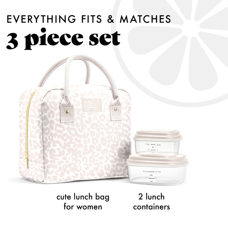 Fit Fresh Lunch Bag For Women Insulated Womens Lunch Bag For Work Leakproof StainResistant Large Lunch Box For Women Wit