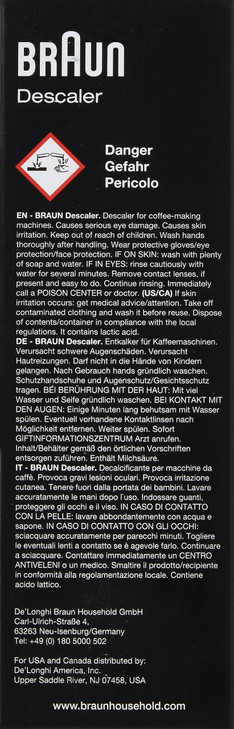 Braun Coffee Maker Descaling Solution 200ml
