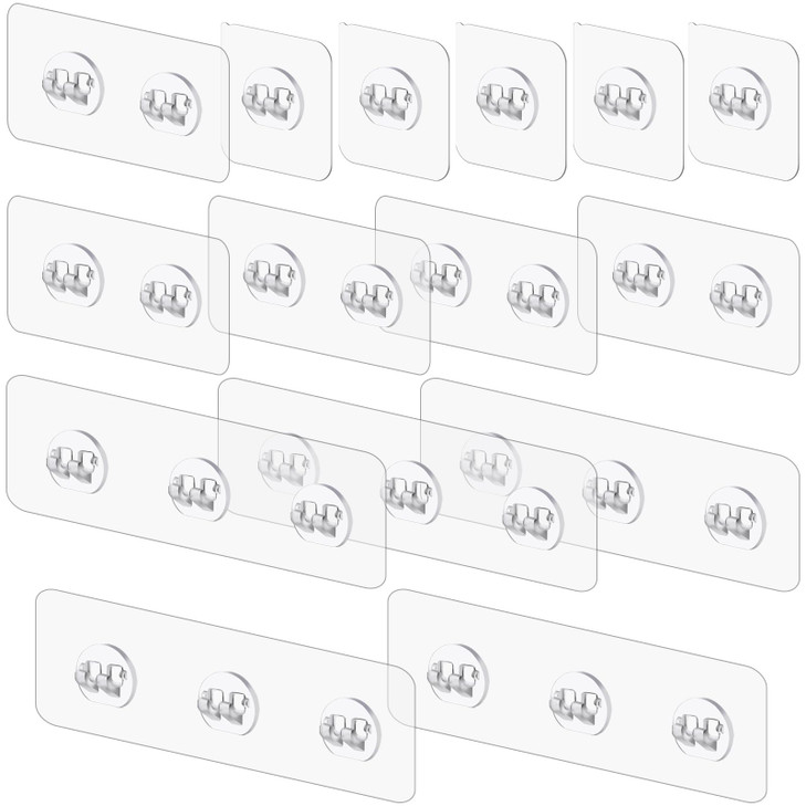 vivinin 15 Pack Shower Caddy Adhesive Replacement Shower Shelf Adhesive No Drilling Adhesive Hooks for Showe Caddy Soap