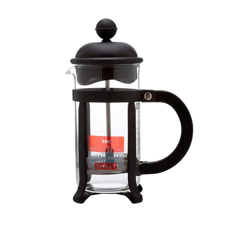 Bodum 34oz Java French Press Coffee Maker HighHeat Borosilicate Glass Black Made in Portugal