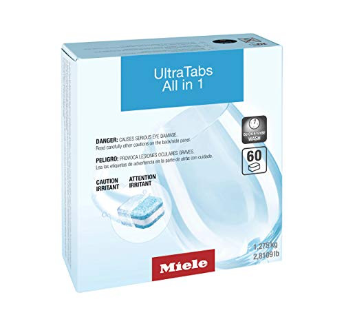 Miele 11295860 UltraTabs HyClean Dishwasher Tablets PhosphateFree Pack of 60 Tablets