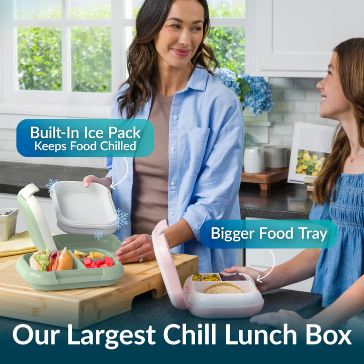 Bentgo Chill Max LeakProof XL Lunch Box Included Ice Pack Keeps Food Cold 5Cup Capacity for Adults Ages 8 3 or 4 Compart