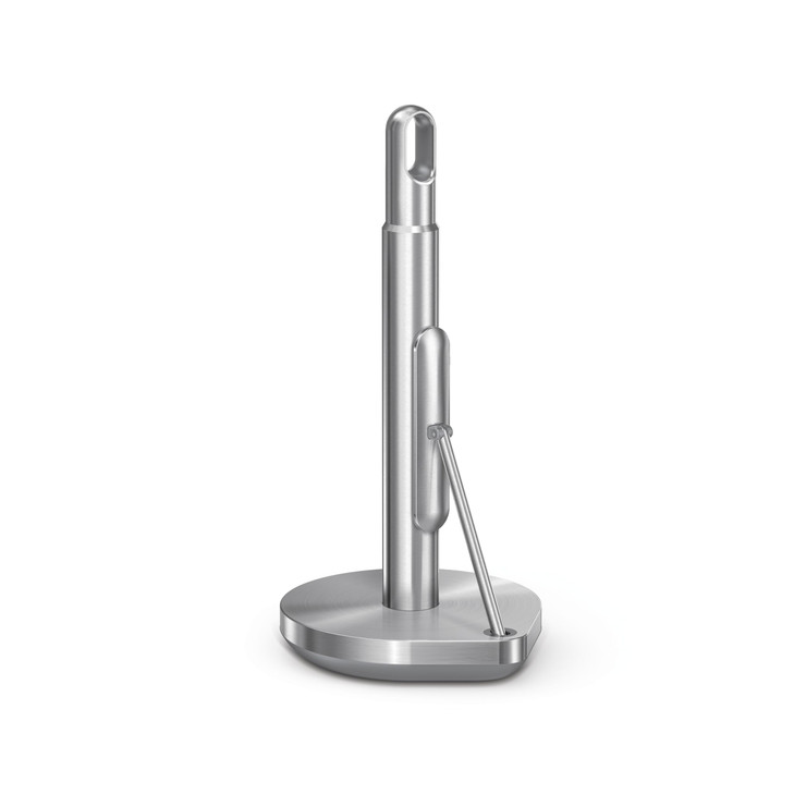 simplehuman Tension Arm Standing Paper Towel Holder HeavyDuty Easy OneHanded Tear Kitchen Countertop Brushed Stainless S