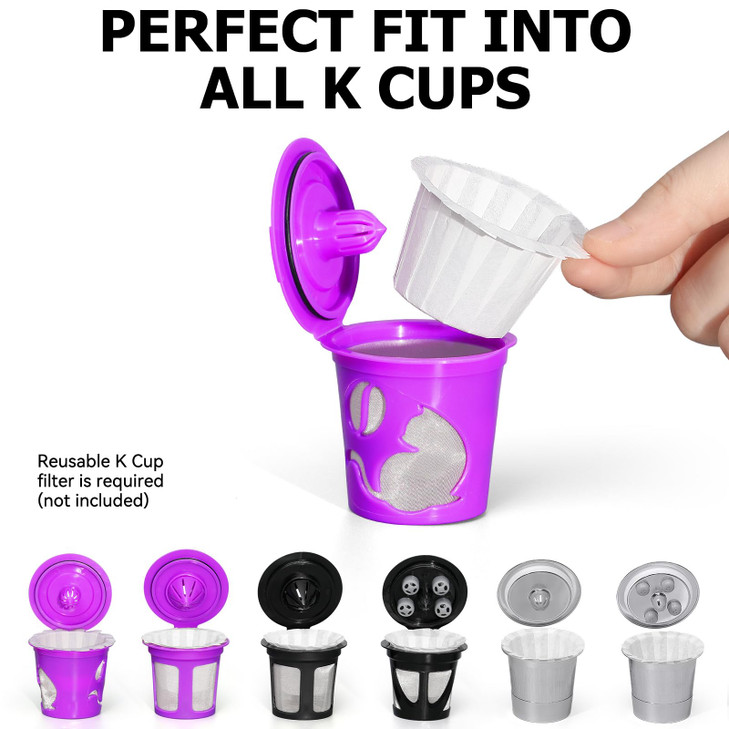 100 Count Fanativita K Cup Coffee Filters Disposable for Keurig Single Cup Compatible with All Reusable K Cups White