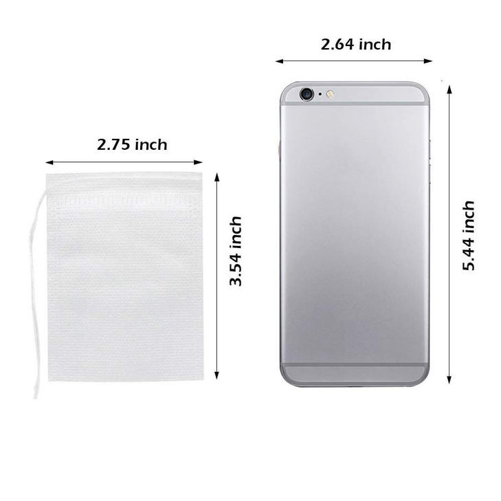Fenshine 400 Pcs Tea Filter Bags Disposable Empty Tea Bags Drawstring Seal Tea Infusers Bag for Loose Leaf Teal
